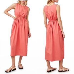 Rails Yvette Side Cutout Cinched Waist Cutout Dress Size M In Spiced Coral